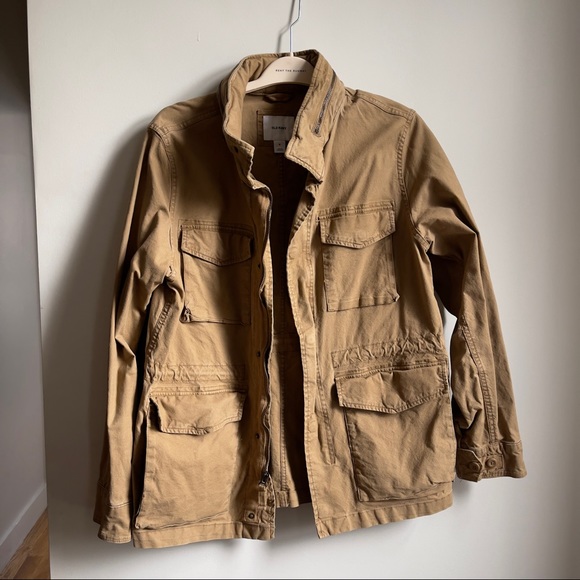 Old Navy Beige/Tan Mens Lightweight Canvas Mens Jacket Size Medium - Picture 1 of 8